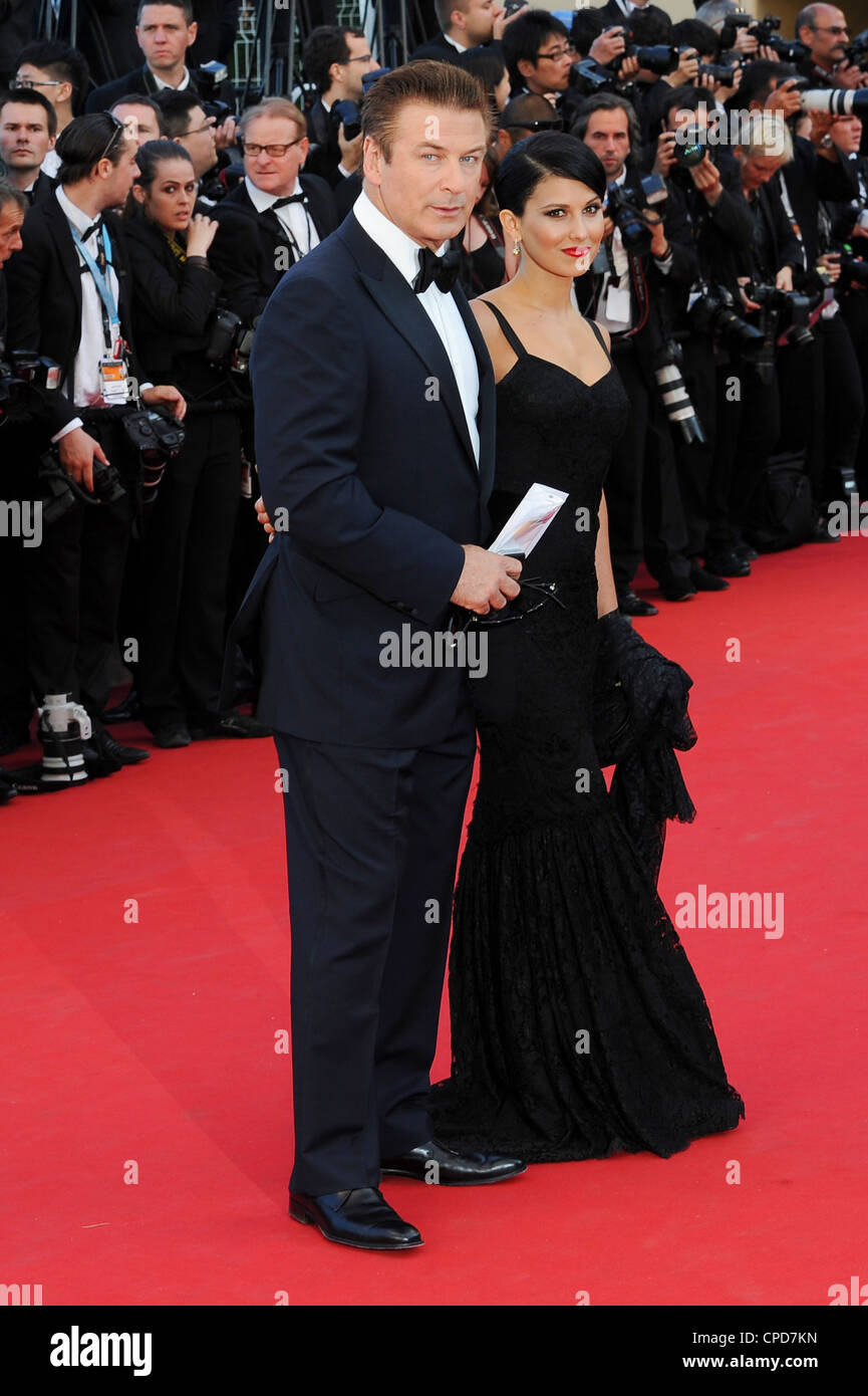 Alec Baldwin and Hilaria Thomas arrive at the 65th international film festival, in Cannes, southern France. Stock Photo