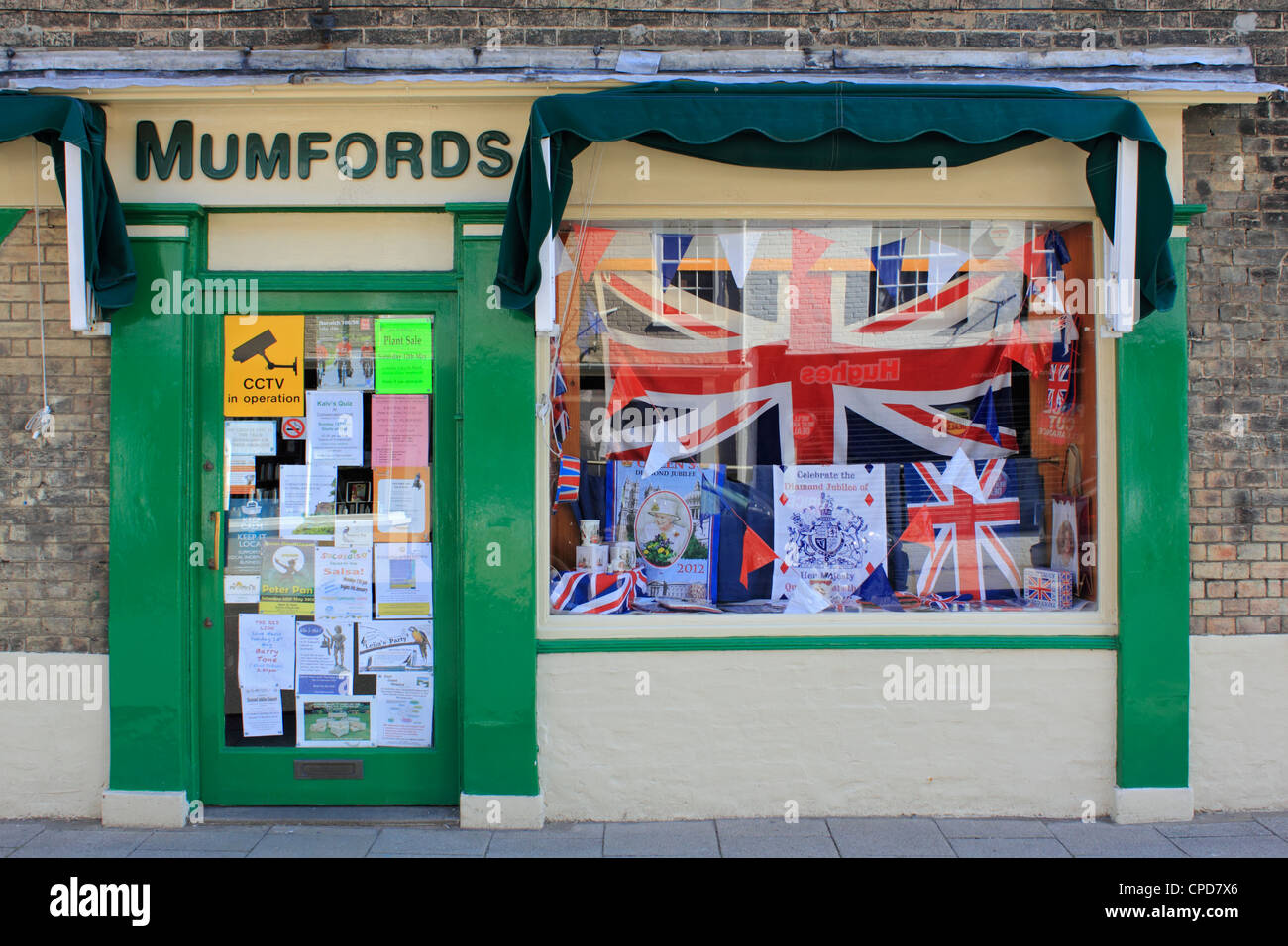 Mumfords shop with Diamond Jubilee celebrations in the High Street Southwold Suffolk England UK Stock Photo