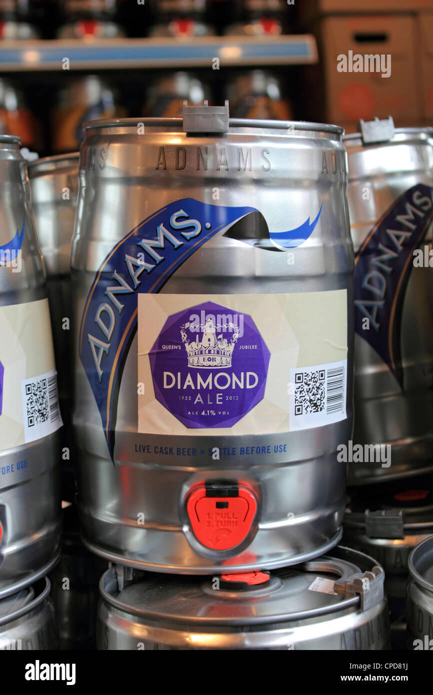 Keg of Adnams Diamond Ale part of Jubilee celebrations in Southwold