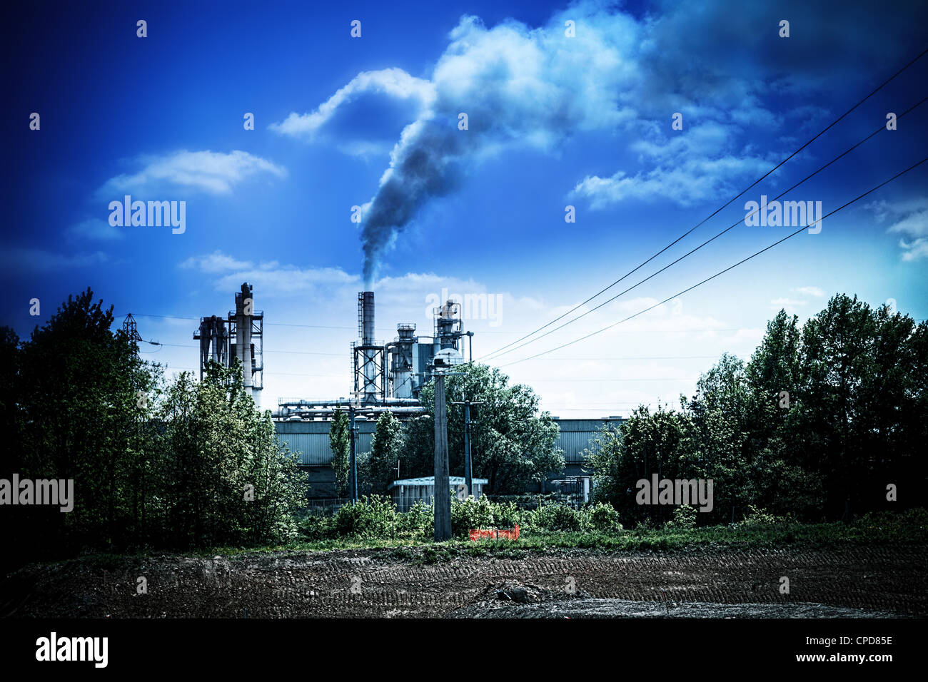 Industrial Pollution Stock Photo