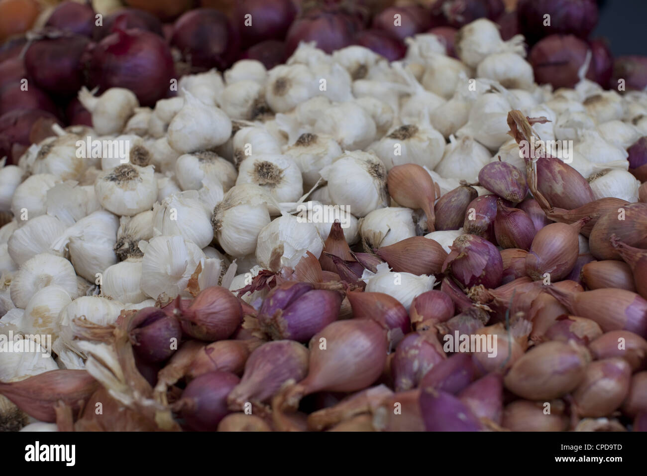 Premium Photo  A sack of garlics shallots and onions