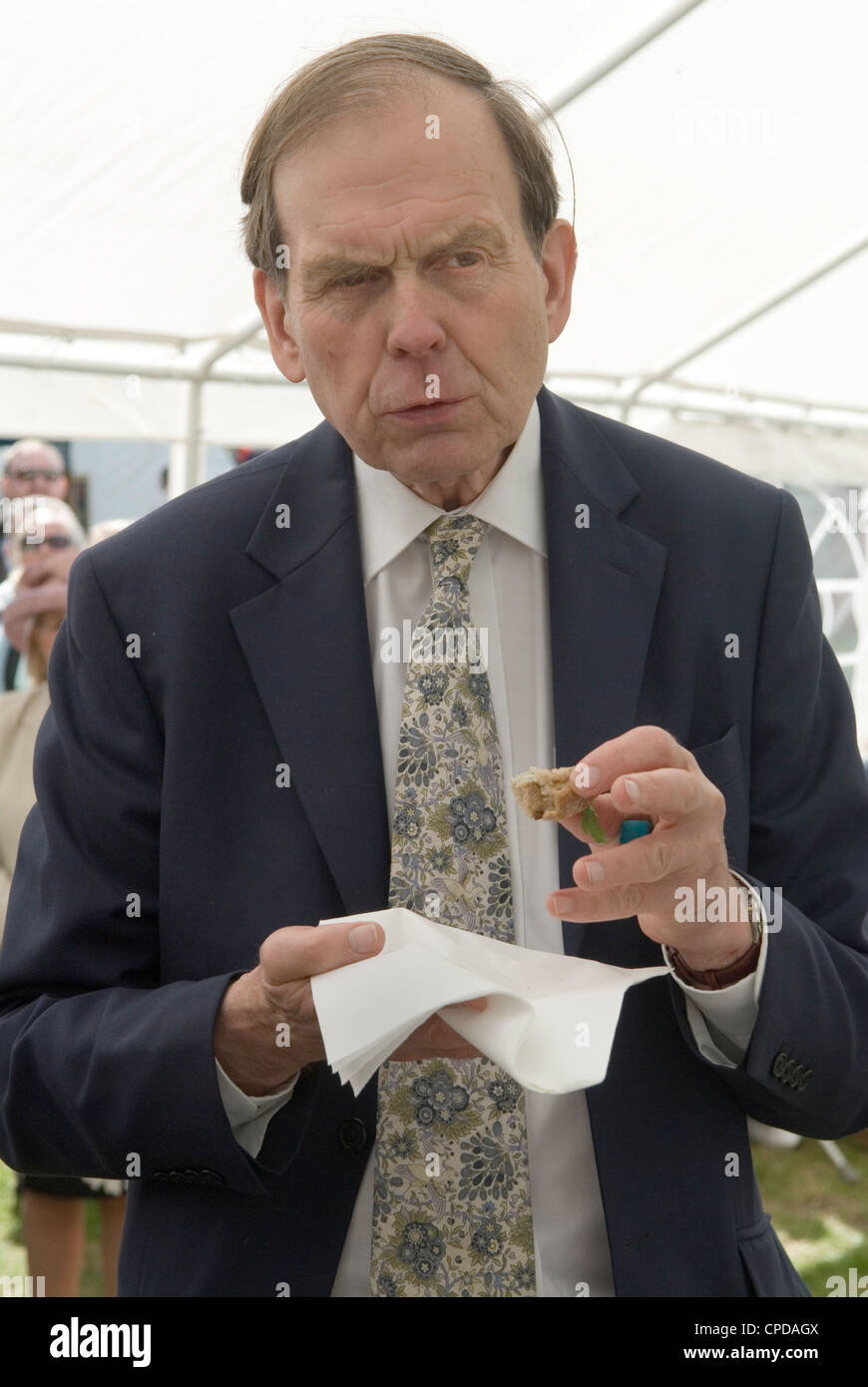 John 11th Earl of Sandwich, tasting a sandwich. Sandwich Kent UK. HOMER SYKES Stock Photo