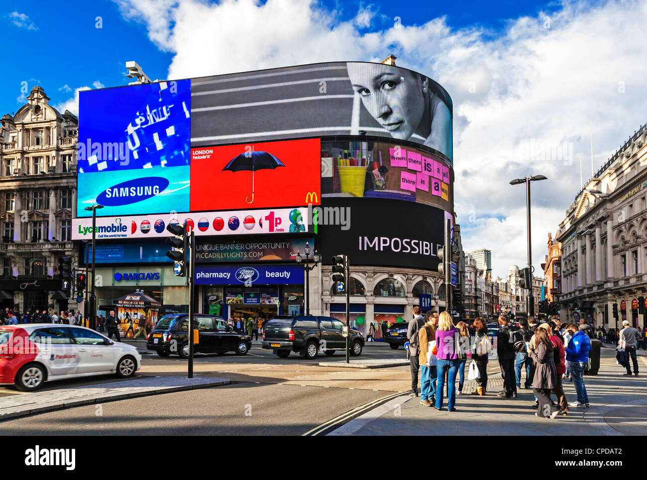 Piccadilly Circus, London, England. Stock Photo