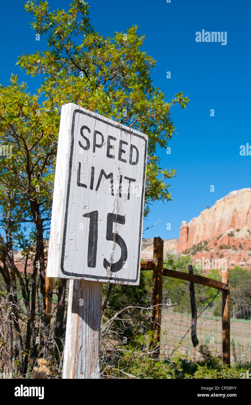 sign 15 MPH traffic Stock Photo