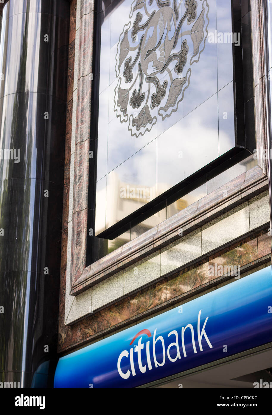 Citibank branch sign, Orchard Rd Singapore Stock Photo