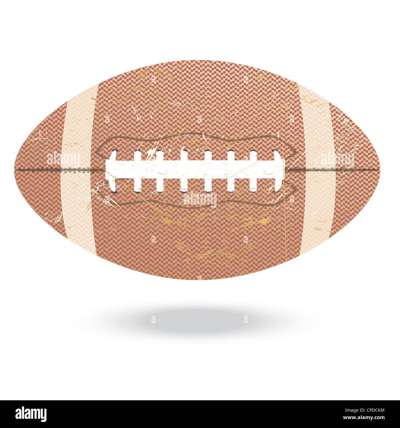 illustration of highly rendered vintage football, isolated in white background. Stock Photo