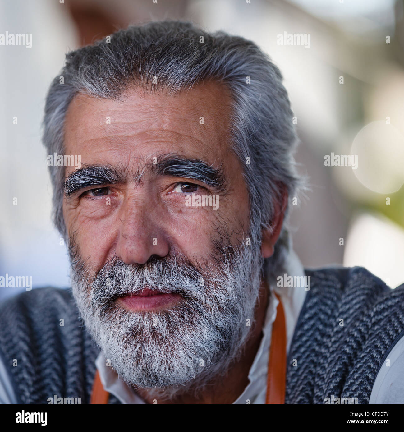 Portrait of elderly Italian in Collecchio, Emilia-Romagna, Italy Stock Photo