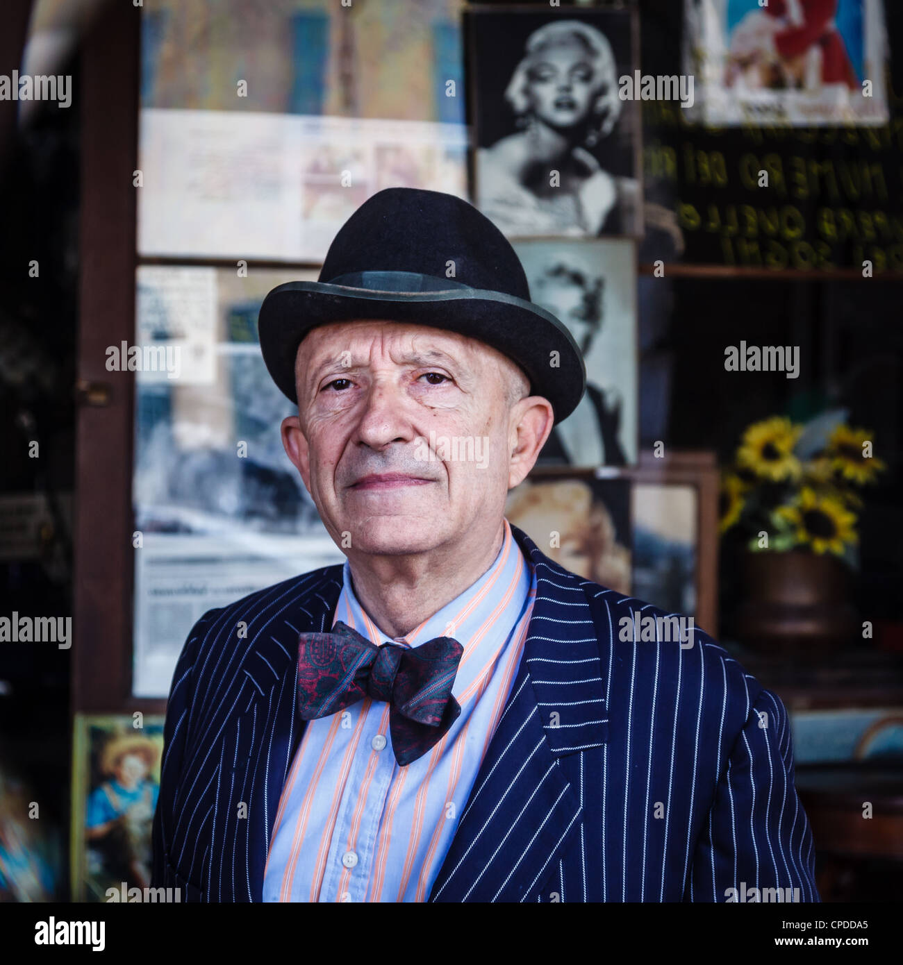 Portrait of an elderly man, Sabbioneta, Emilia-Romagna, Italy Stock Photo