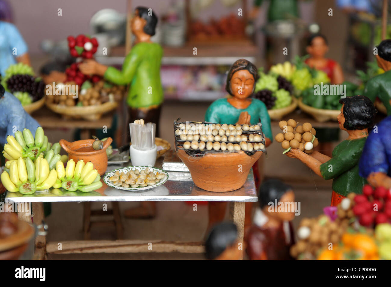 Thai traditional model , old Thai traditional market Stock Photo