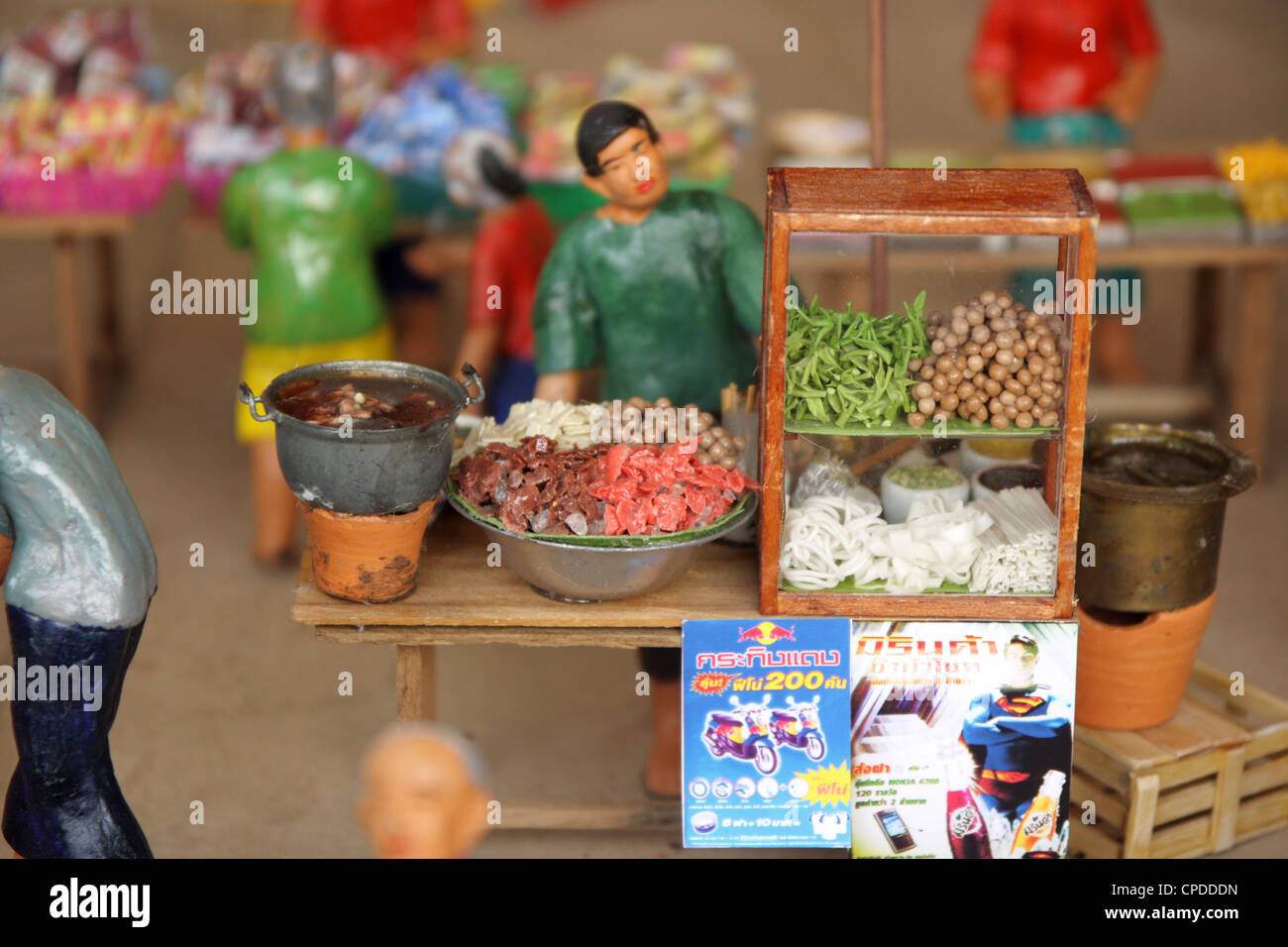 Thai traditional model , old Thai traditional market Stock Photo