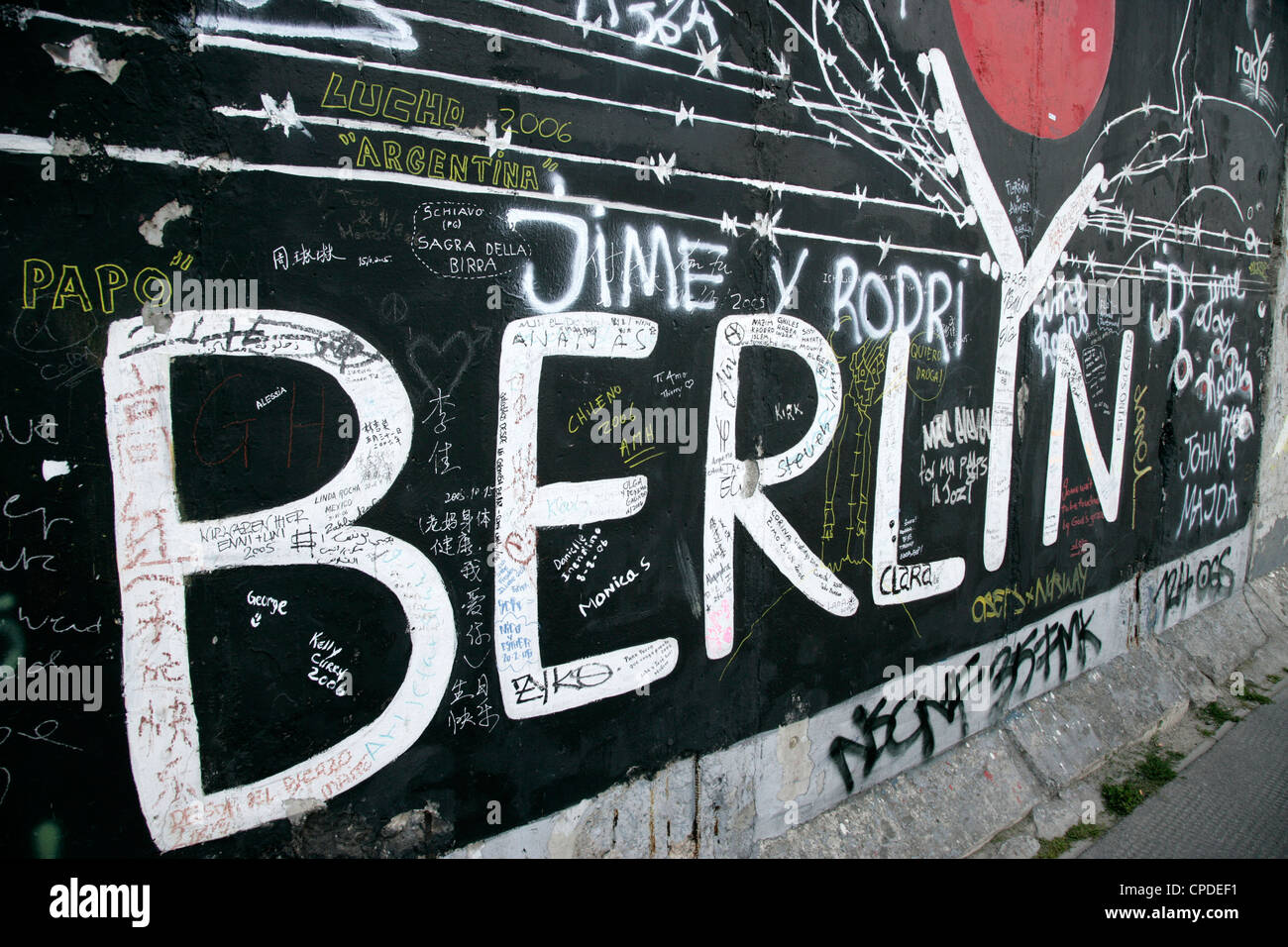 East Side Gallery, Berlin Wall Museum, Berlin, Germany, Europe Stock Photo