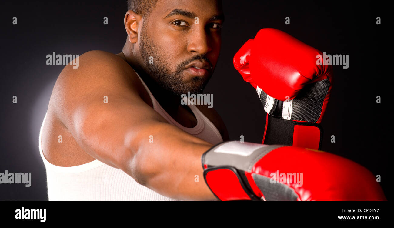 A boxer punches at you Stock Photo Alamy