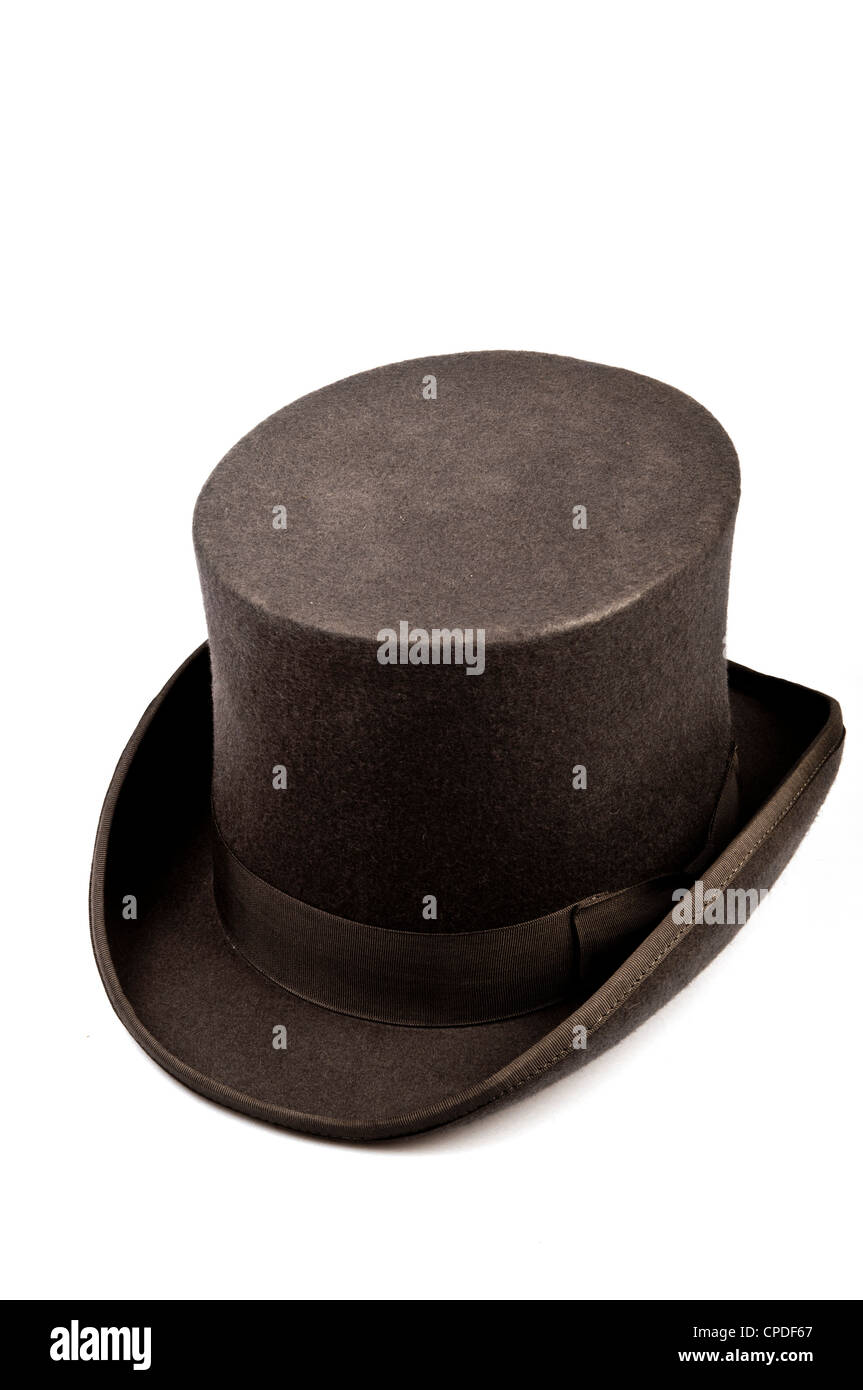 100% Wool Felt Top Hats Victorian Style Mad Hatter 6" Tall Gentlemen Magic Hats