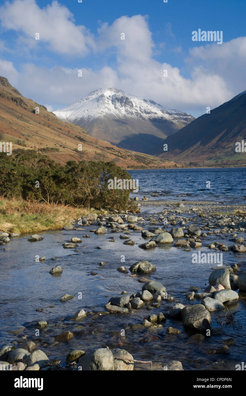 Great Gable 2949 ft, from Overbeck and Lake Wastwater, Wasdale, Lake District National Park