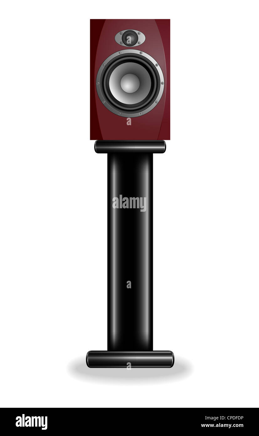 Acoustic sound systems on rack. Realistic eps10 vector illustration of