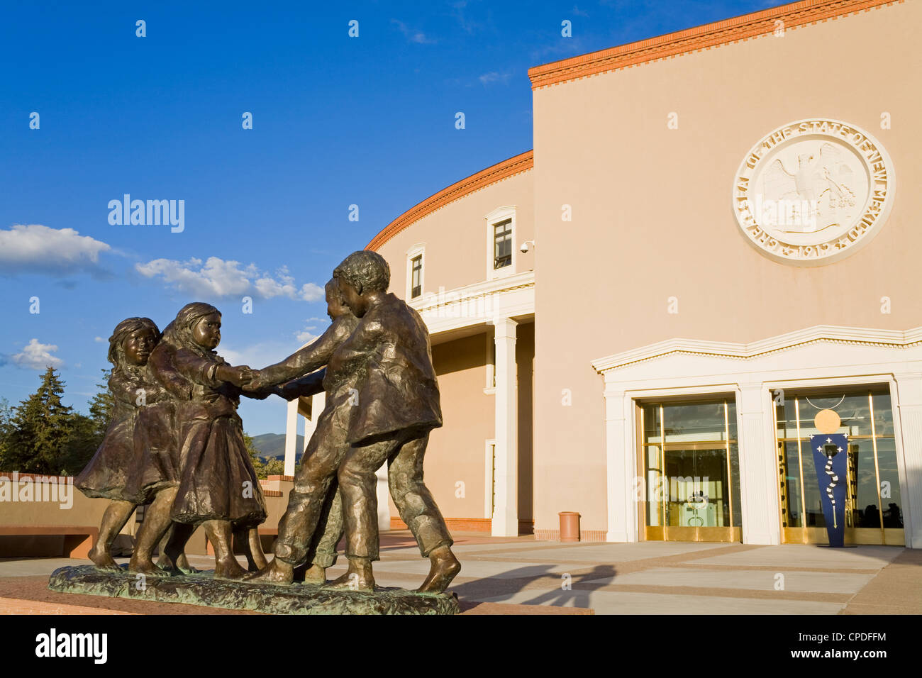 State Capitol Building, Santa Fe, New Mexico, United States of America, North America Stock Photo