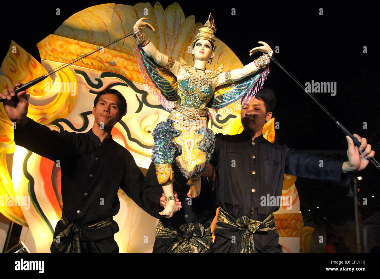 Thai traditional puppet performing on stage Stock Photo - Alamy