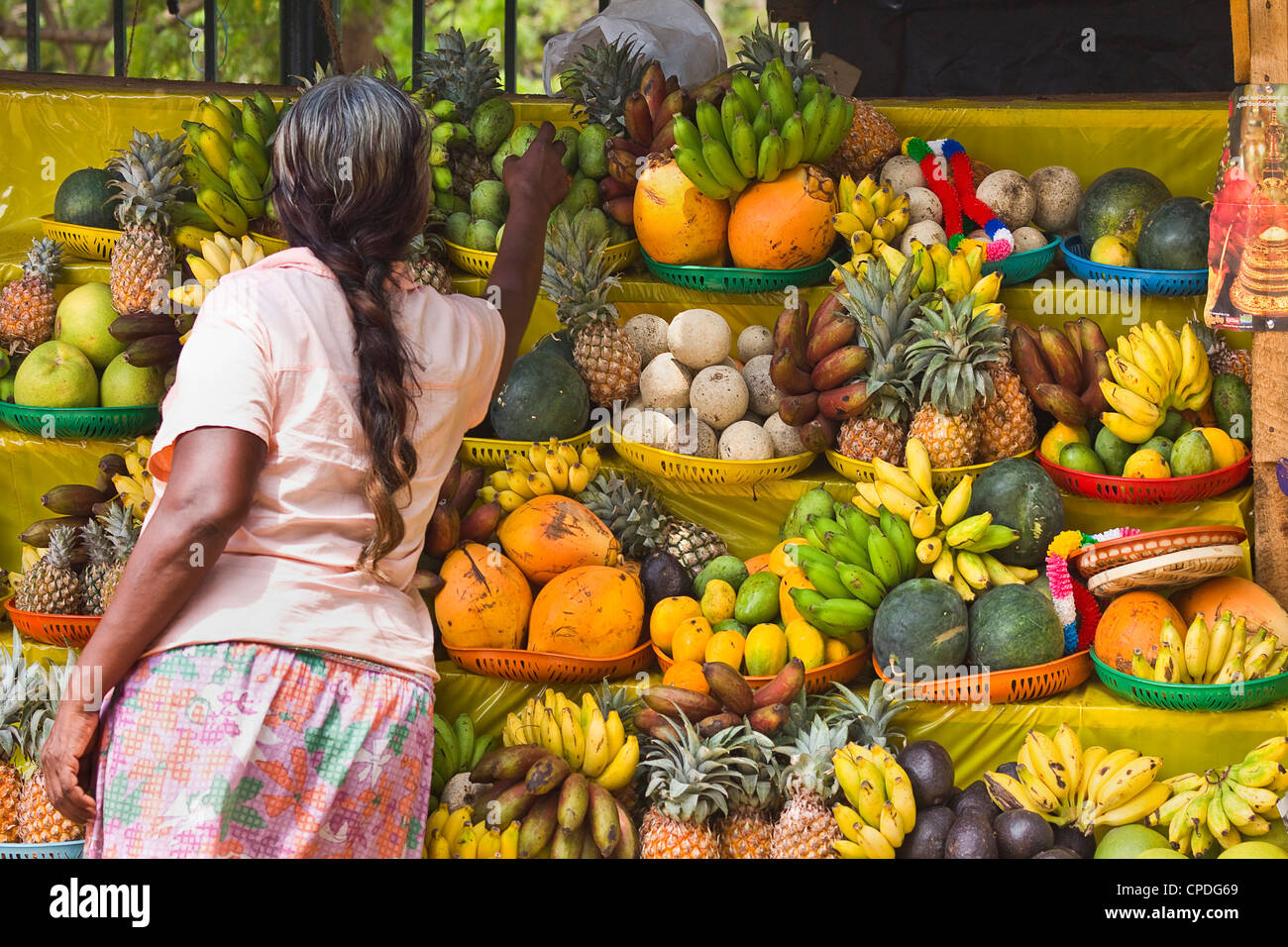 Temple fruit offerings for sale in this sacred pilgrimage town, popular
