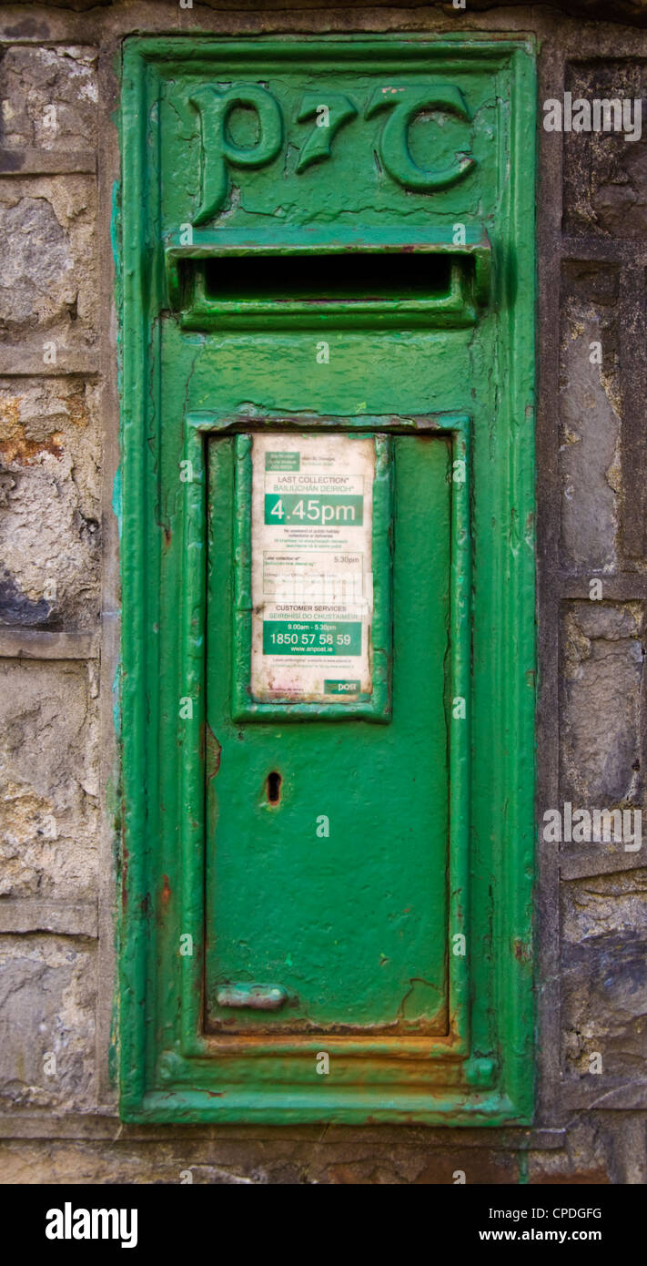 Irish Post Box An Phoist Stock Photo