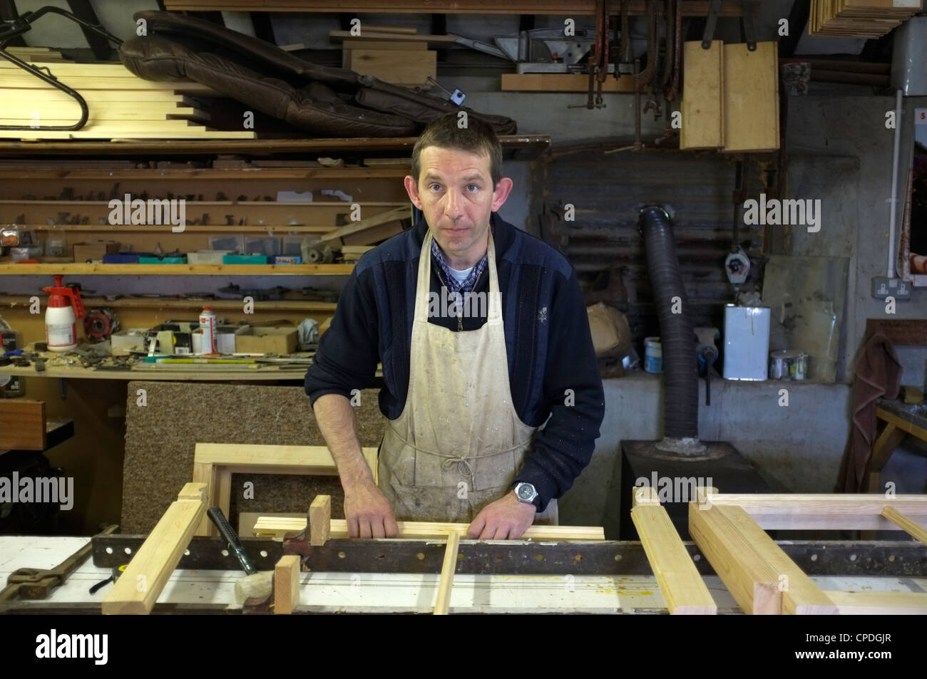 A carpenter in his workshop Stock Photo - Alamy