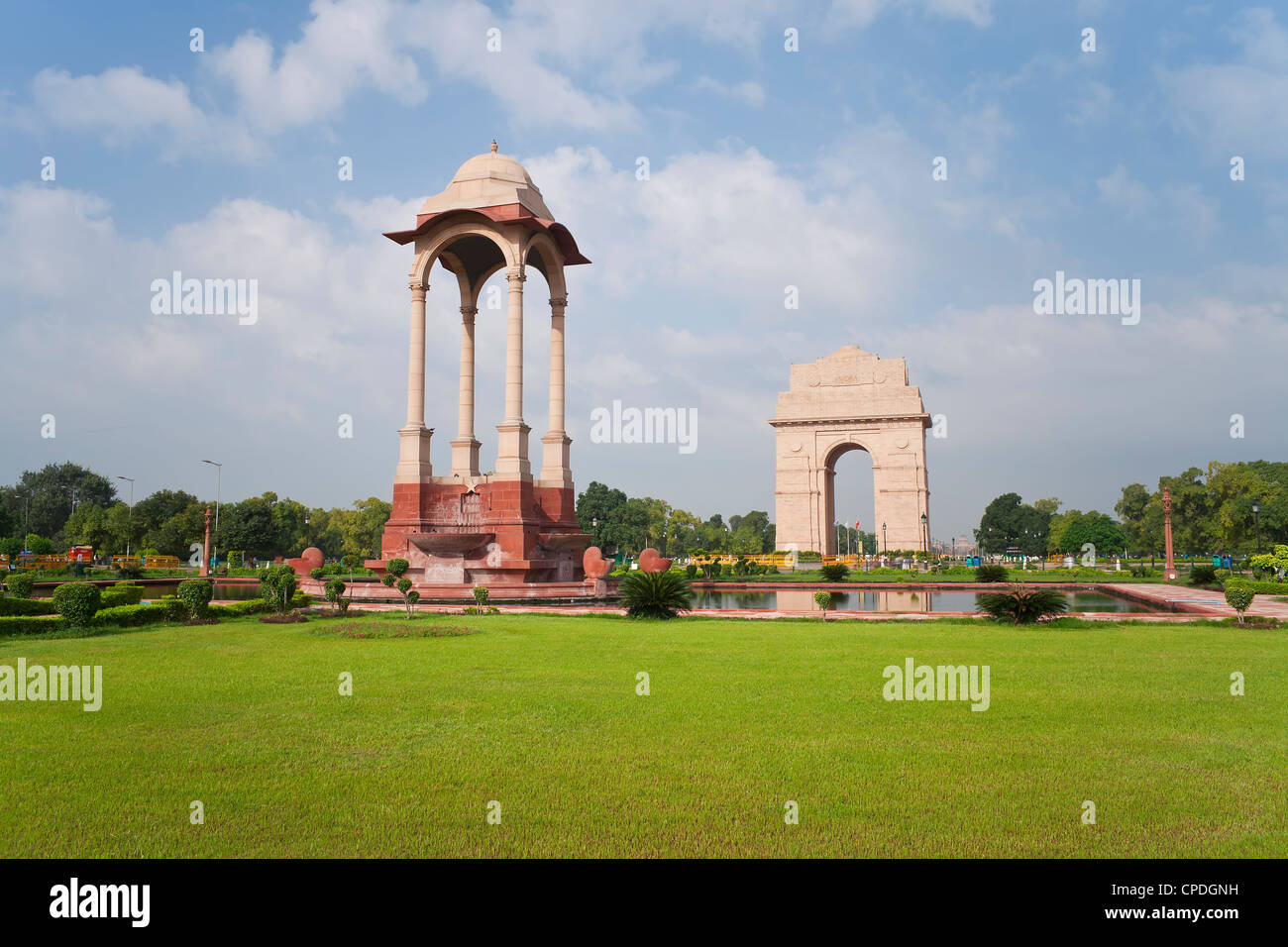 India Gate, 42 metre high, eastern end of the Rajpath, New Delhi, Delhi, India, Asia Stock Photo
