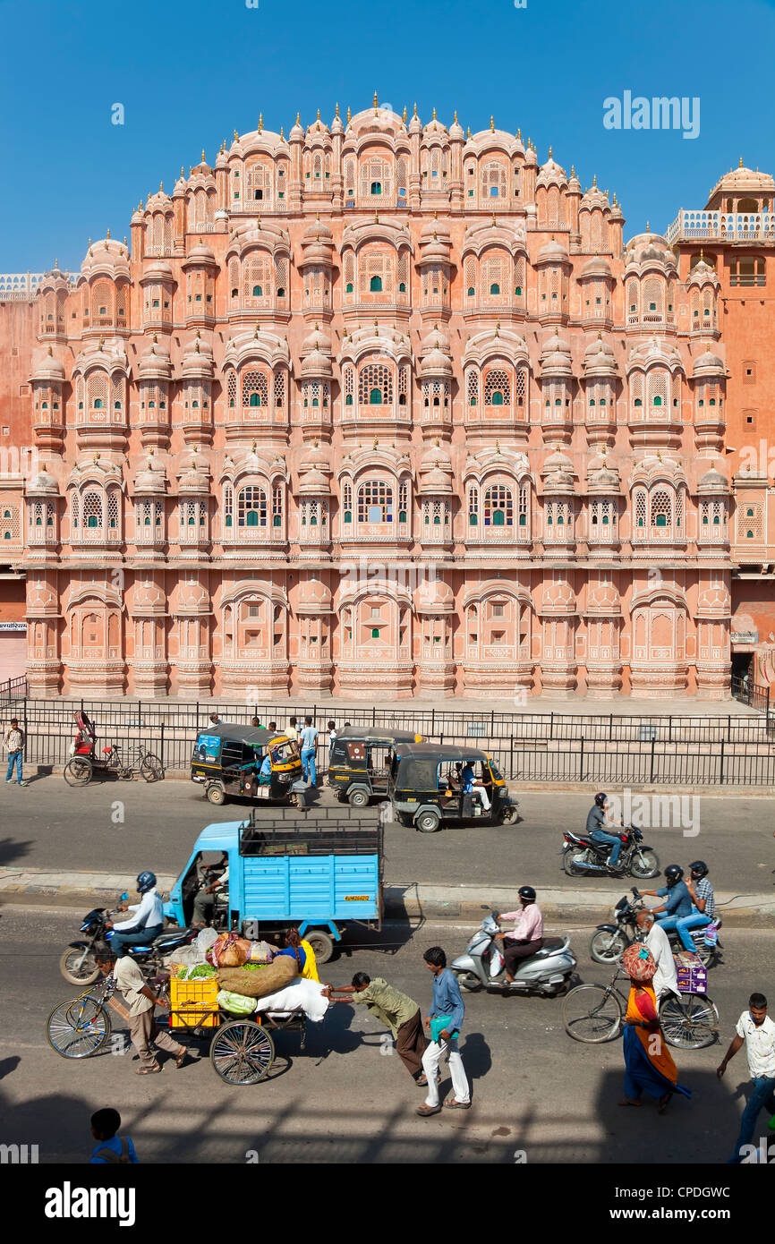 Hawa Mahal (Palace of the Winds), built in 1799, Jaipur, Rajasthan, India, Asia Stock Photo