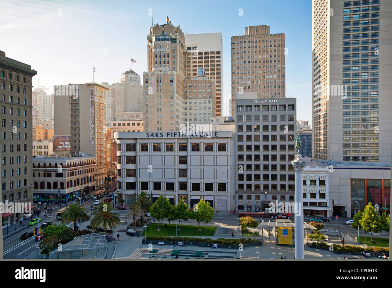 Union Square, Downtown, San Francisco, California, United States of America, North America Stock Photo