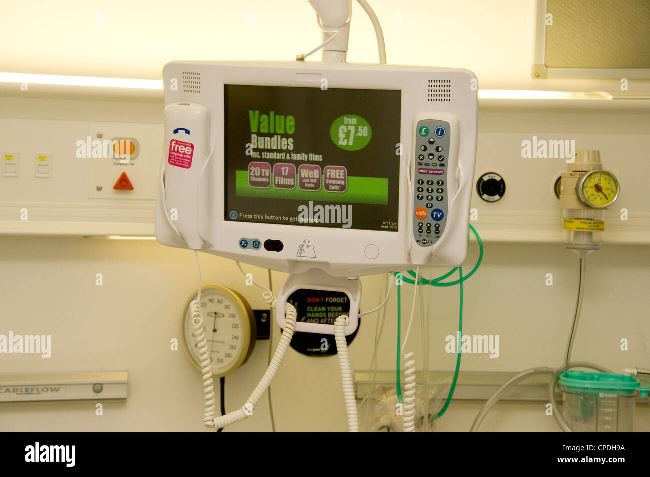 Hospital bed tv hires stock photography and images Alamy