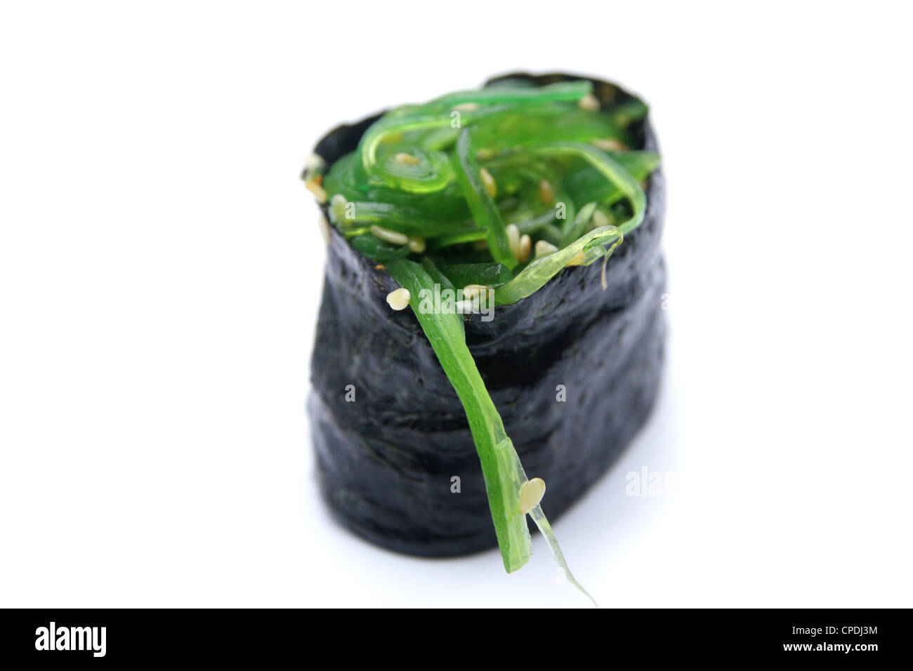 Wakame algae sushi Stock Photo - Alamy