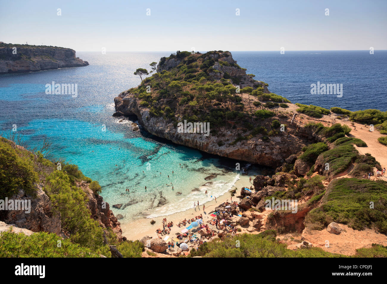 Spain, Balearic Islands, Mallorca, Calo d'Es Moro Beach Stock Photo