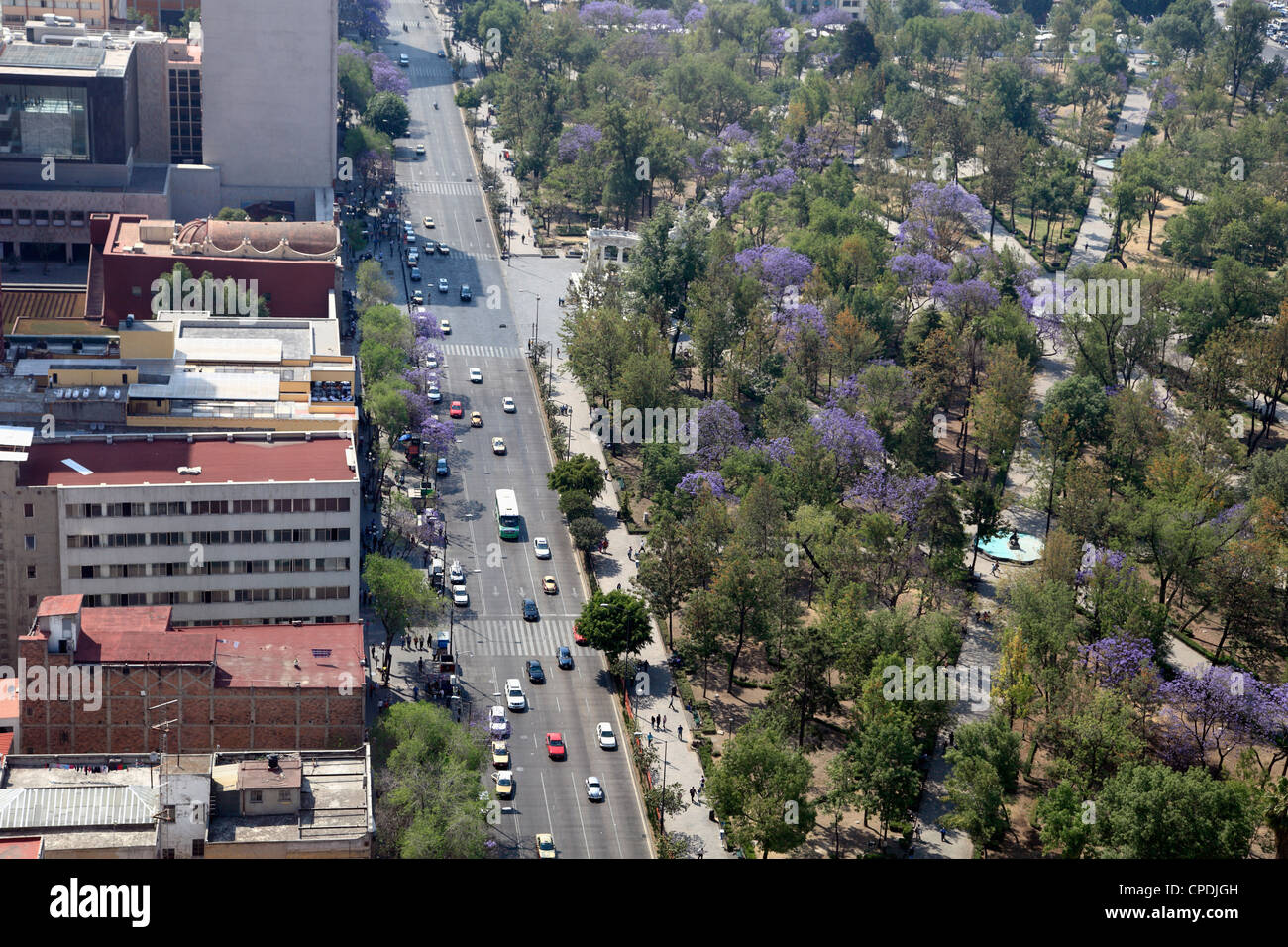 Overview of Almeda Park, Historic Center, Mexico City, Mexico, North America Stock Photo