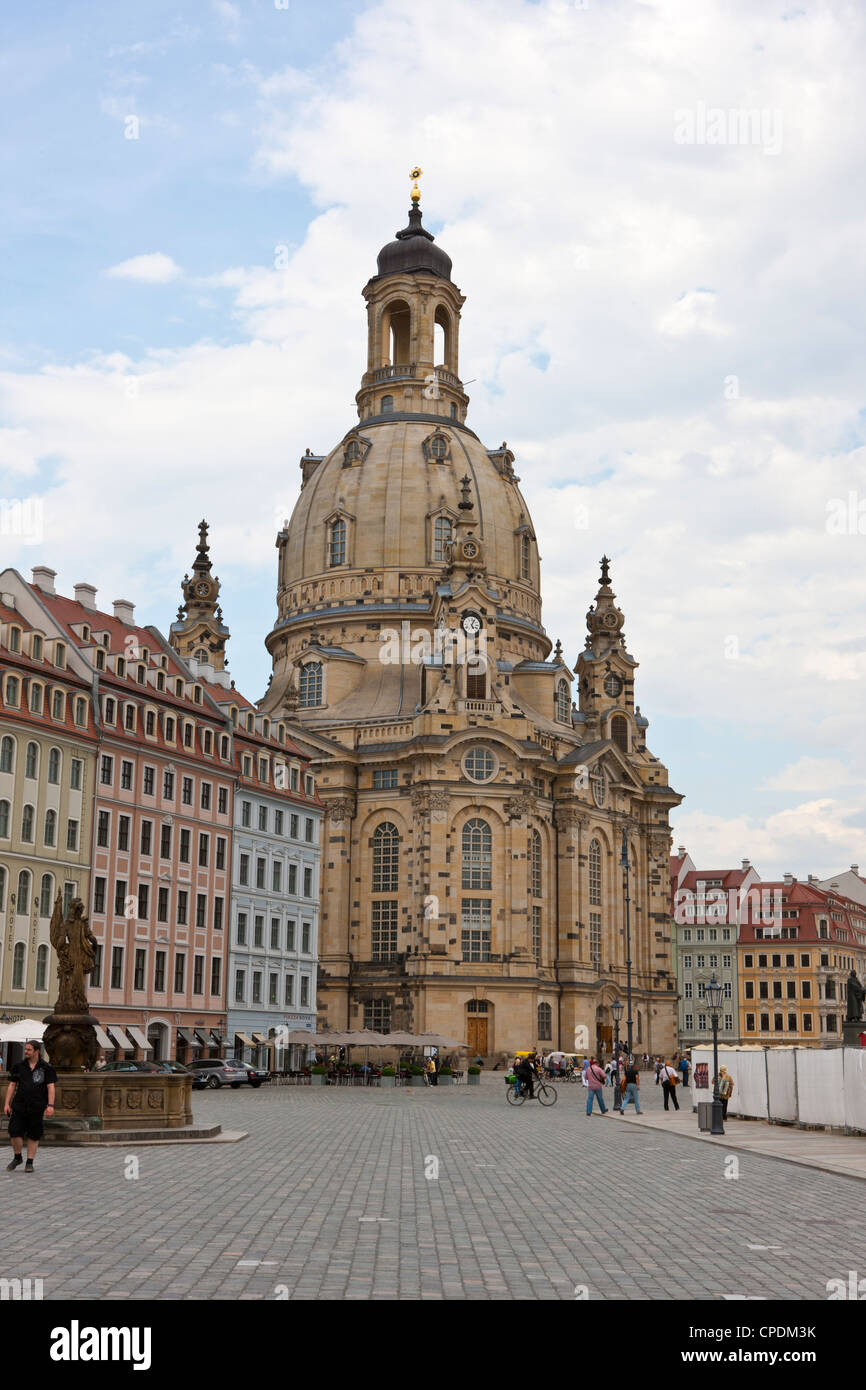 Frauenkirche, Dresden, Saxony, Germany, Europe Stock Photo