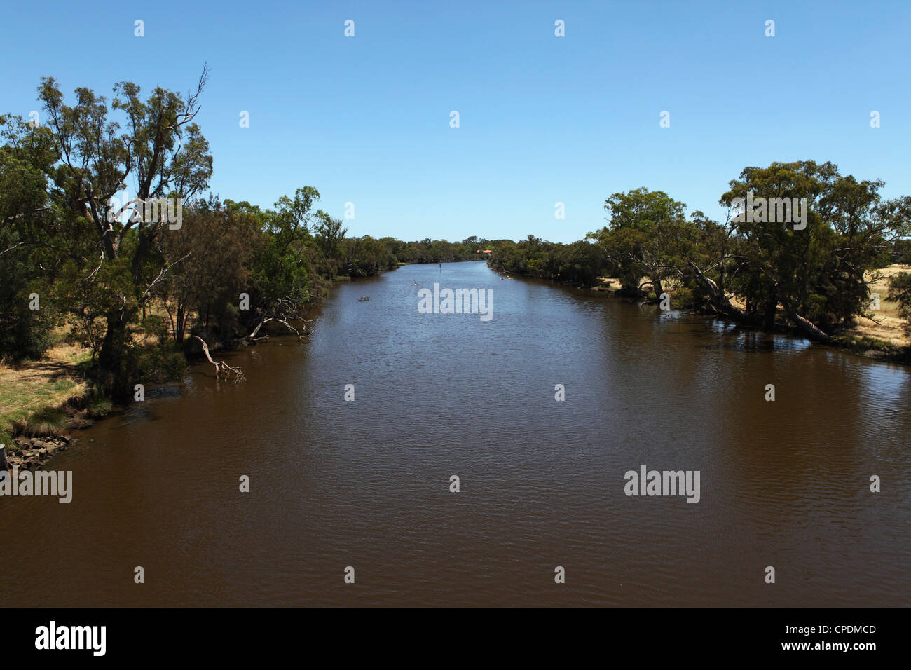 The Swan River in the area known as the Swan Valley, at Guildford, Western Australia, Australia, Pacific Stock Photo