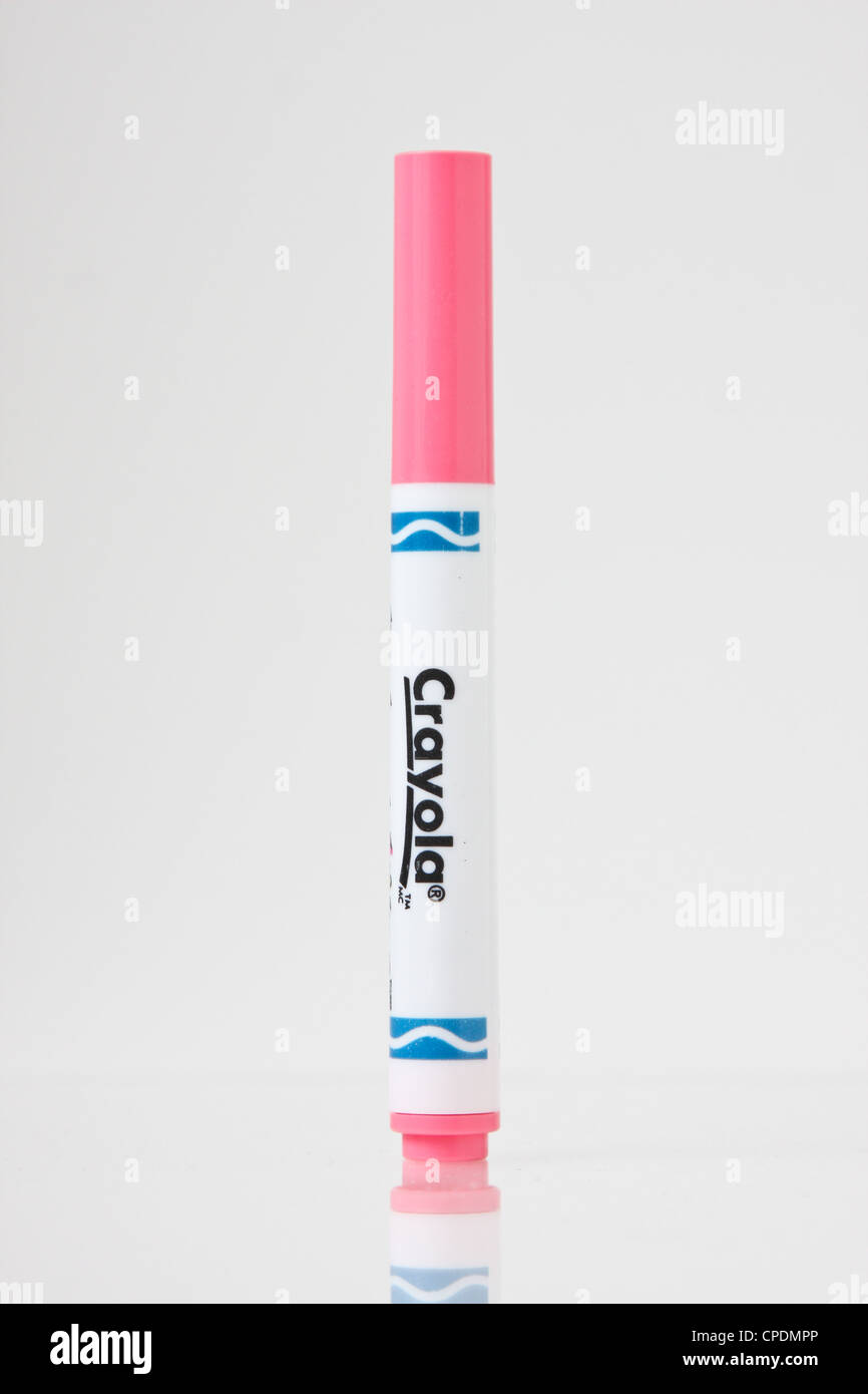 pink Crayola water marker Stock Photo