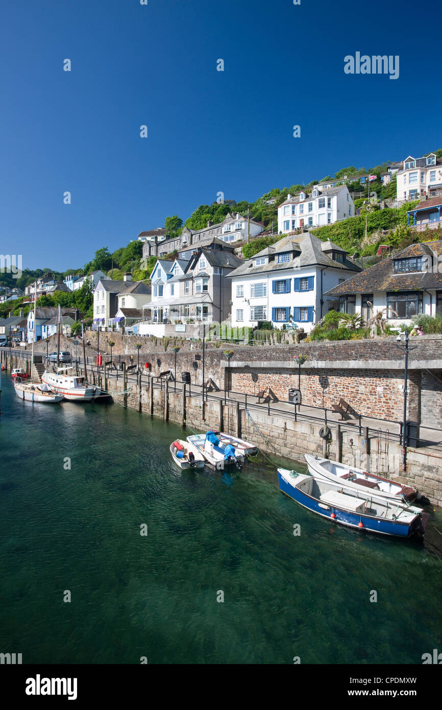 Riverside properties at Looe, Cornwall, England, United Kingdom, Europe