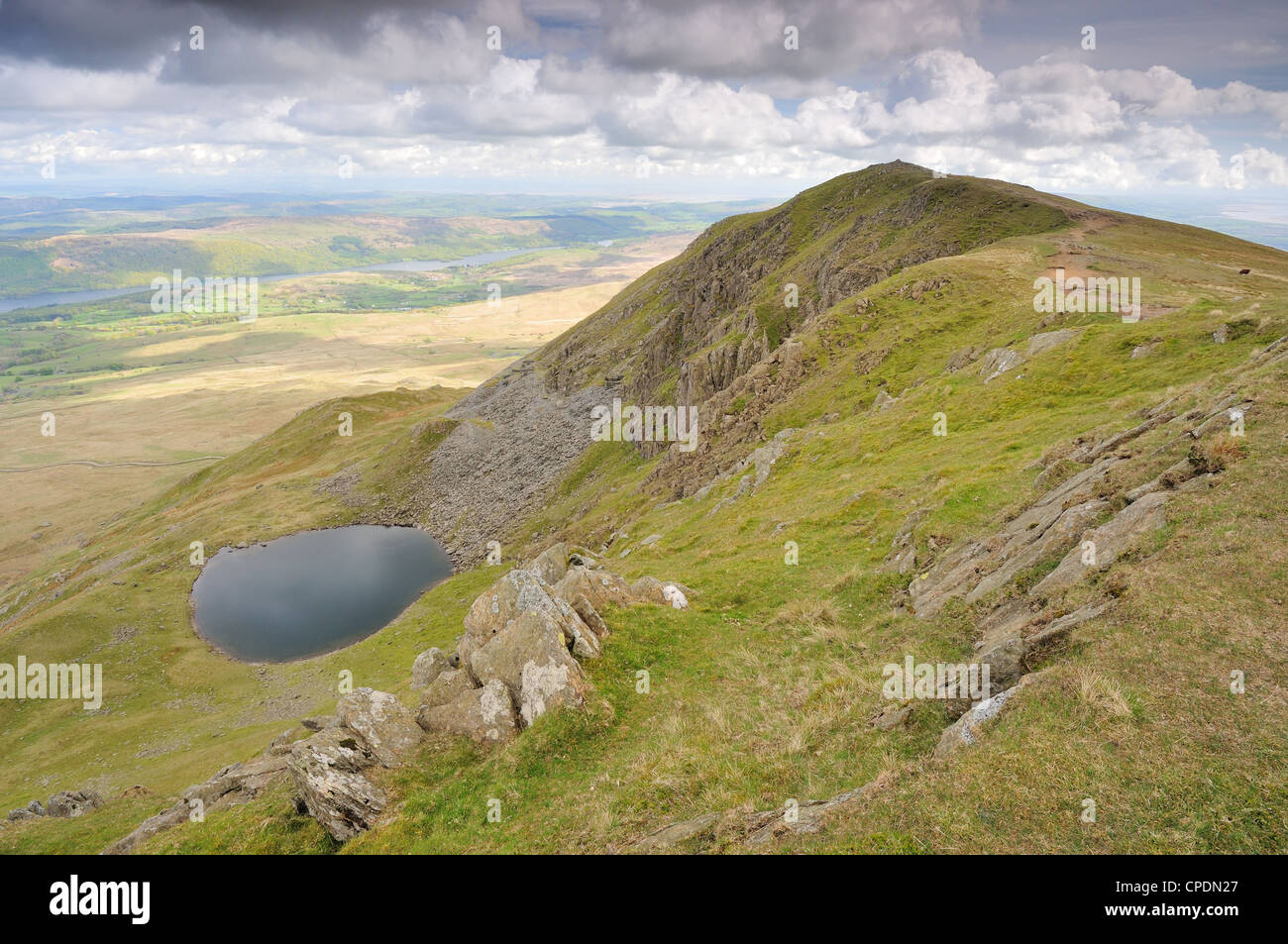Blind Tarn and Brown Pike in the English Lake District Stock Photo