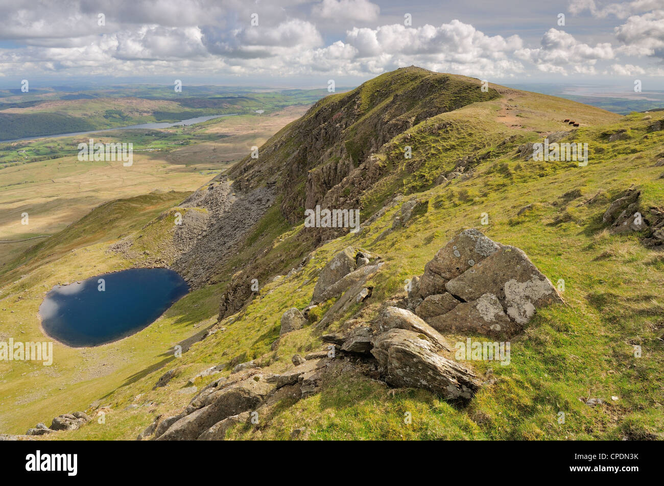 Blind Tarn and Brown Pike in the English Lake District Stock Photo