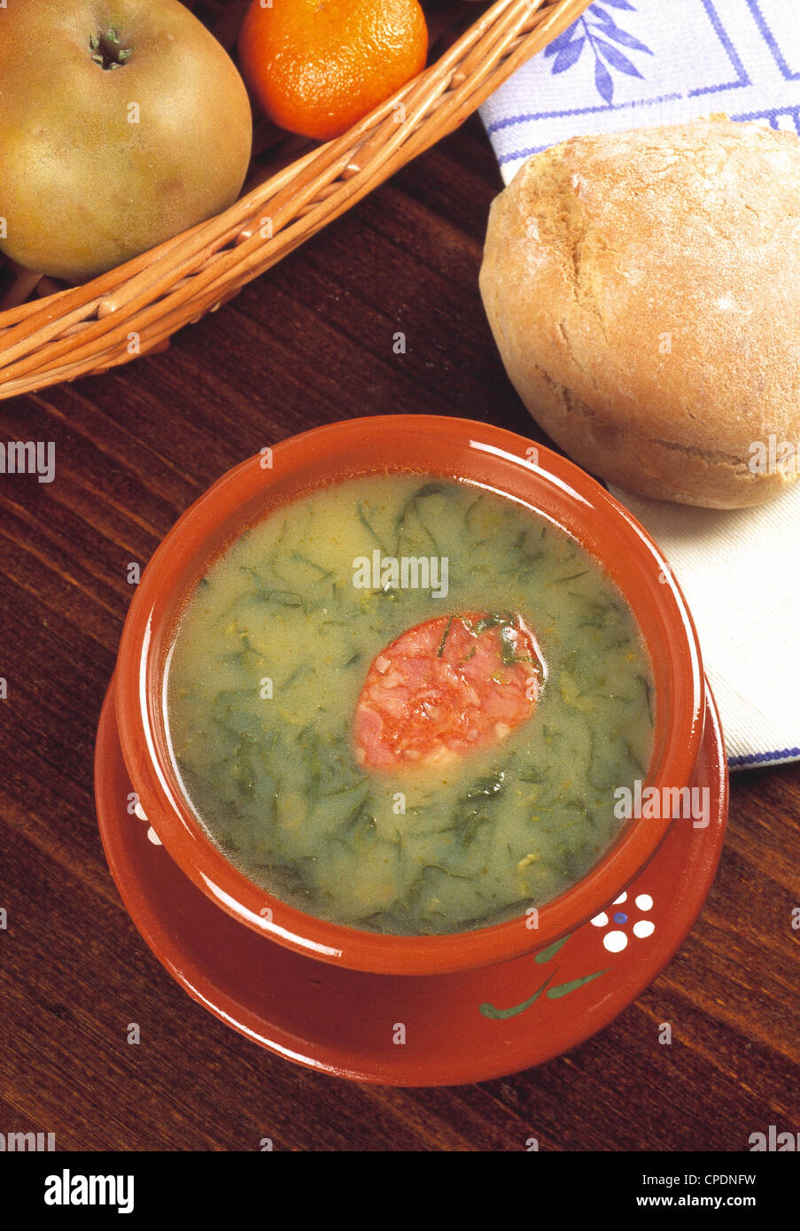 Caldo verde Portugal Soup Stock Photo