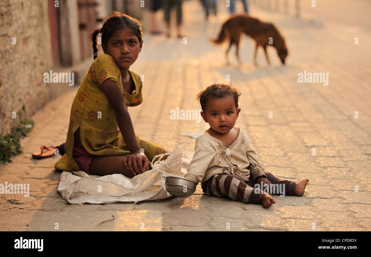 Homeless child Kathmandu Nepal Stock Photo