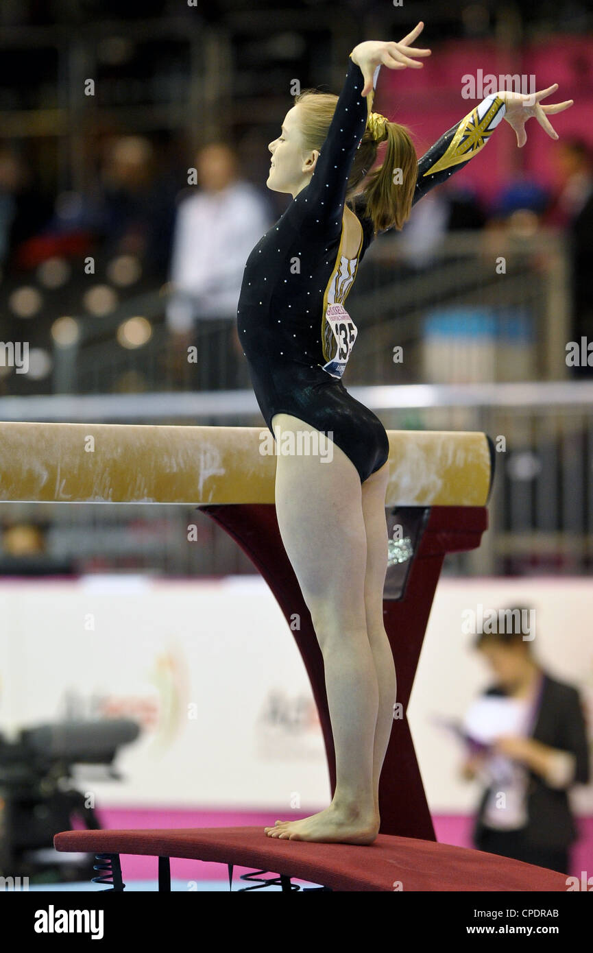 European Gymnastics Championships Brussels 13.5.12 Individual Apparatus  Finals. Gabby Jupp of Great Britain Stock Photo - Alamy