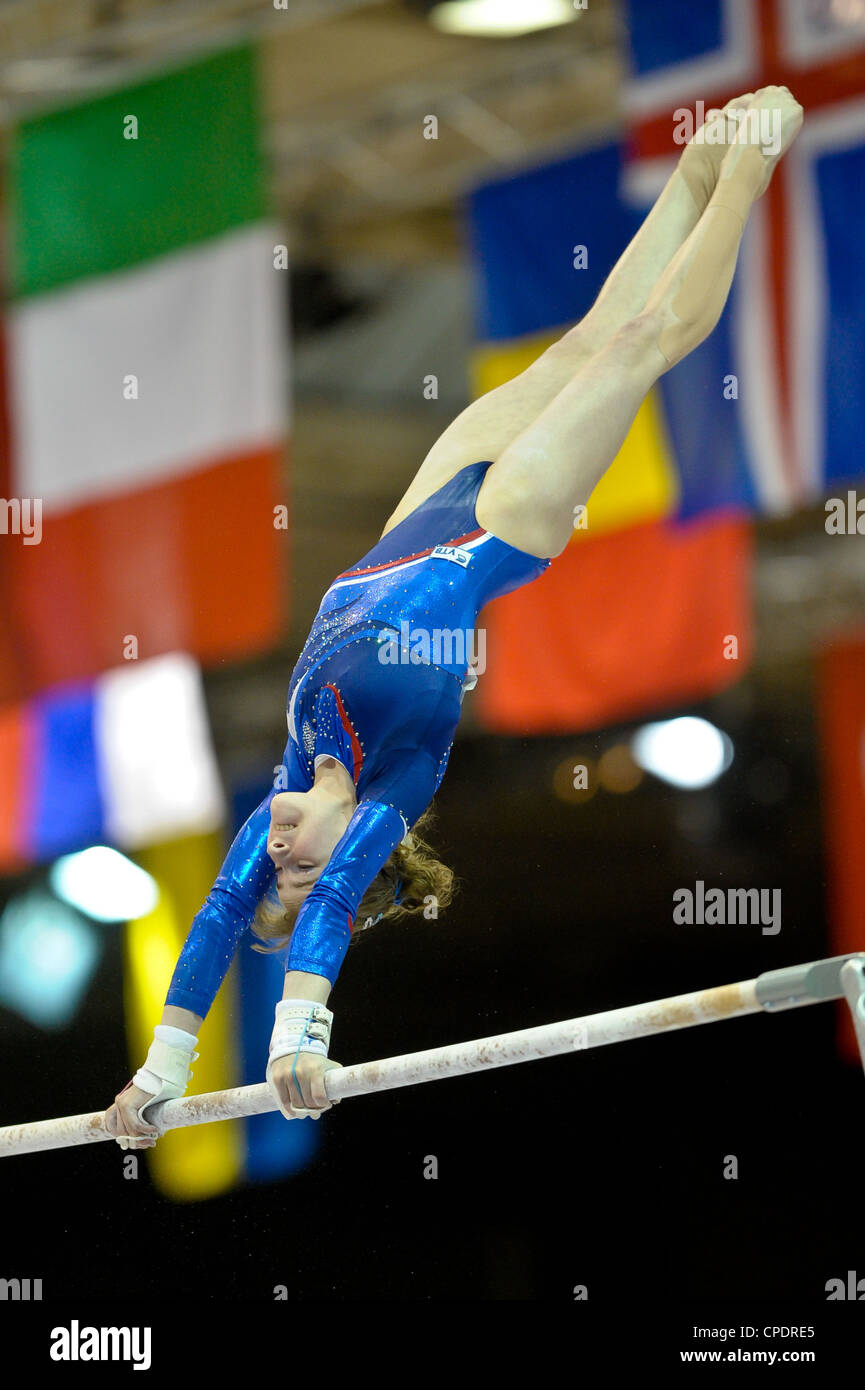 European Gymnastics Championships Brussels 13.5.12 Individual Apparatus Finals. GRISHINA Anastasia Stock Photo