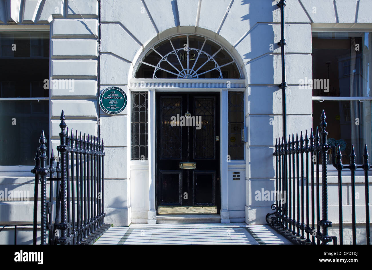 London, the Sir Arthur Conan Doyle house in Wimpole street Stock Photo