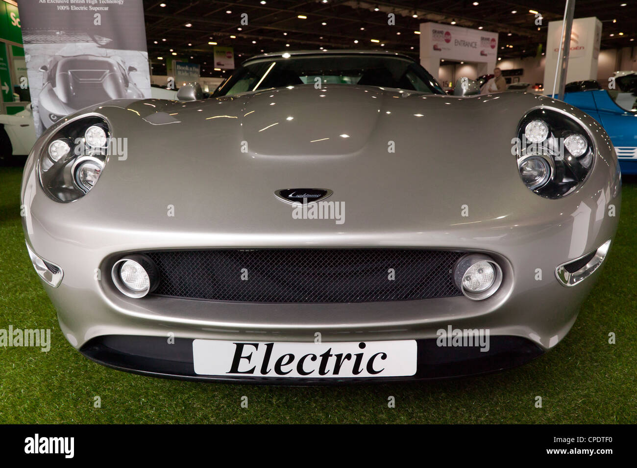 front view of the Lightning GT EV, on display at ecovelovcity, Excel, London. Stock Photo