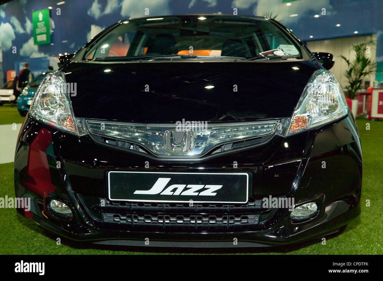Honda Jazz, on display at ecovelocity, the green car show Stock Photo