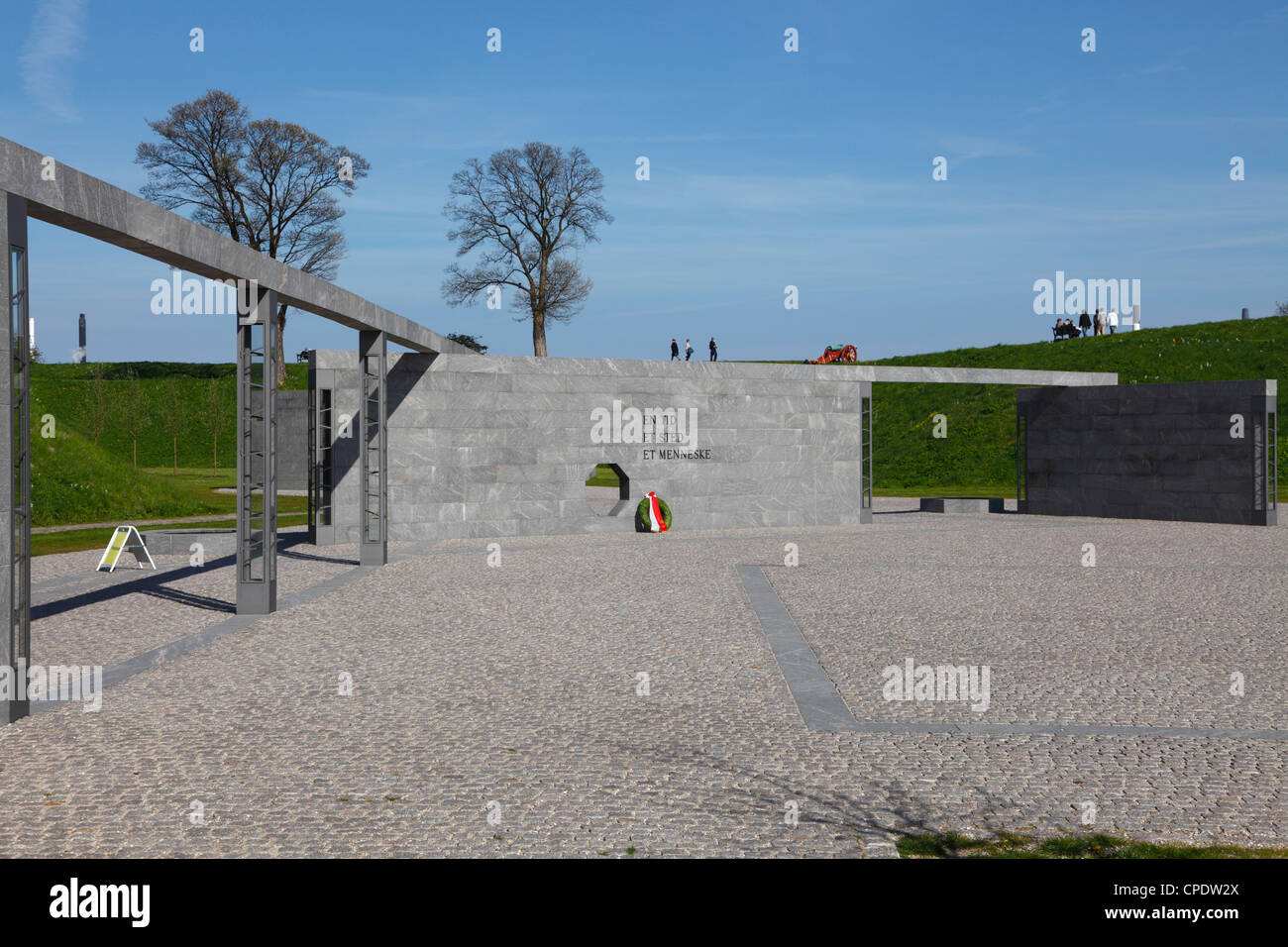 The National Monument of remembrance of fallen Danish soldiers in the citadel Kastellet, Copenhagen, Denmark. Stock Photo