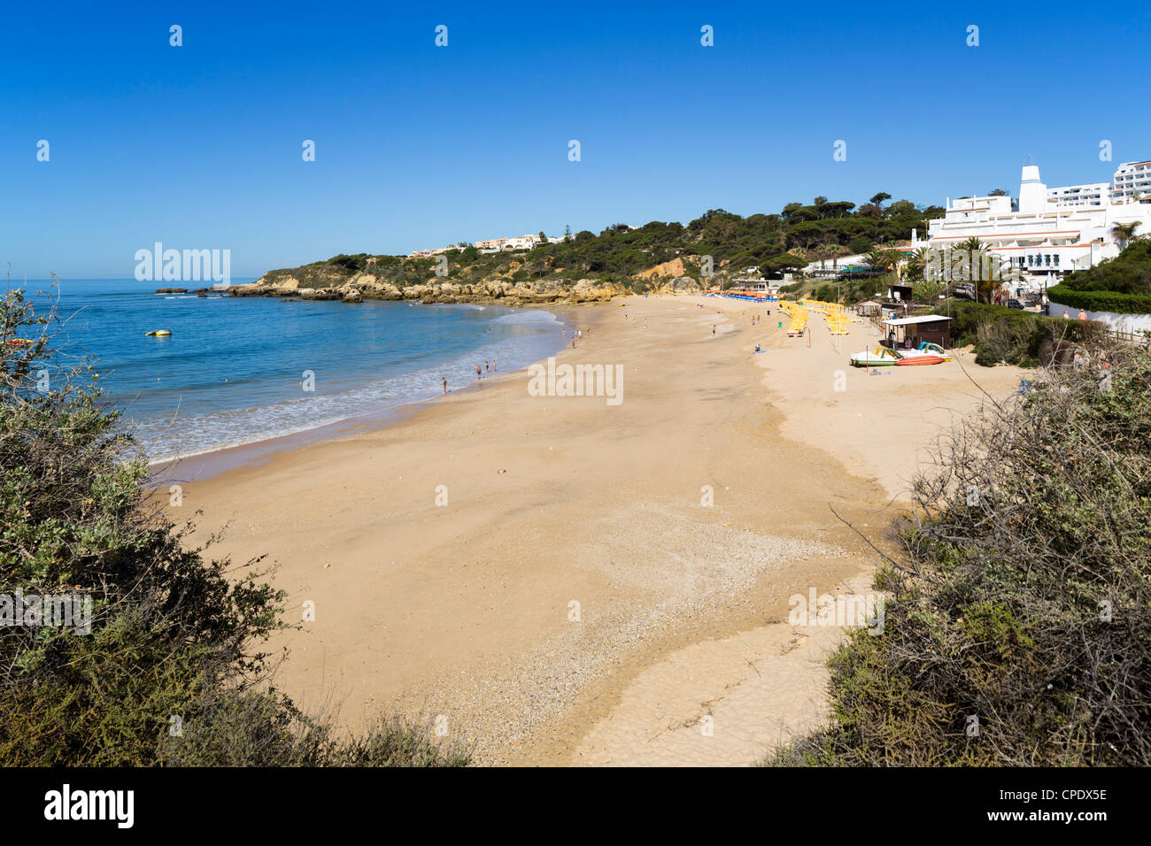 Praia da Oura beach, Albufeira, Algarve, Portugal Stock Photo