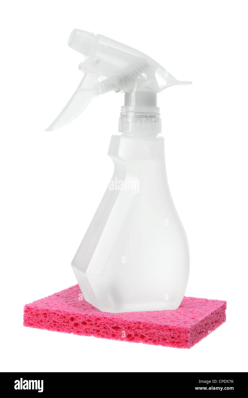 Spray Bottle and Sponge Stock Photo Alamy