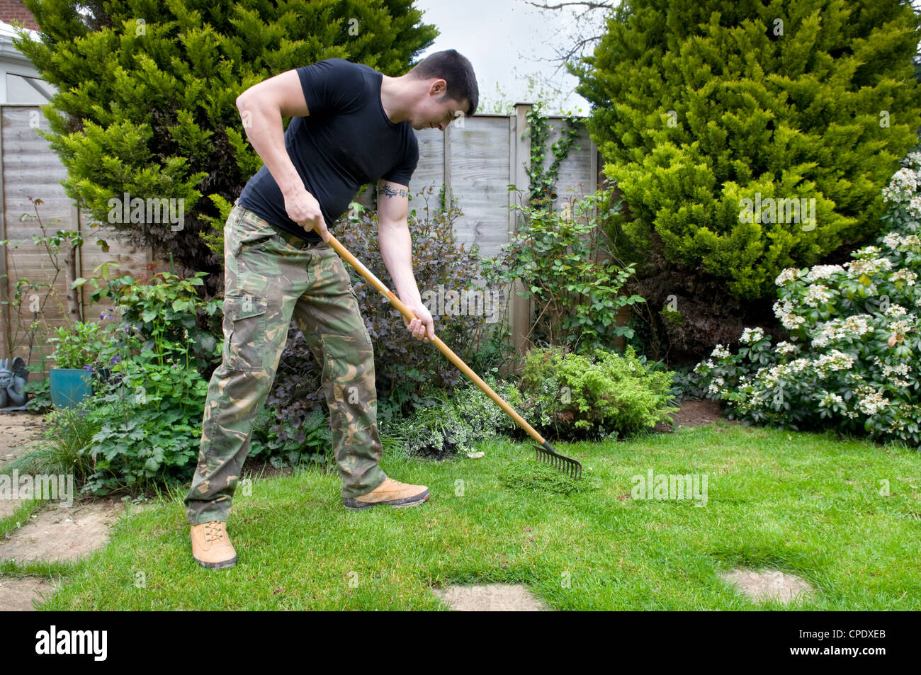 Rake The Lawn High Resolution Stock Photography and Images Alamy