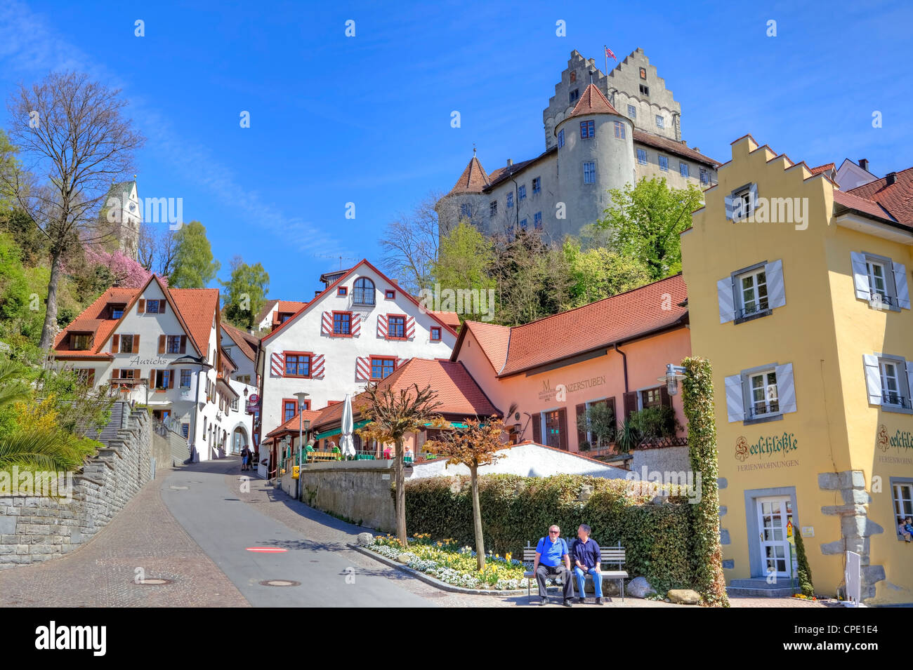 Meersburg; Castle, Lake Constance, Baden-Wurttemberg, Germany, Stock Photo