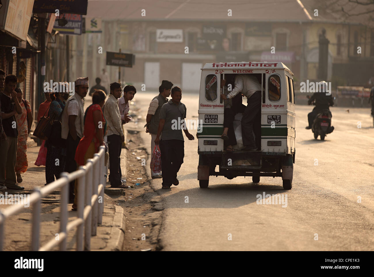 Tempo taxi Kathmandu nepal Stock Photo